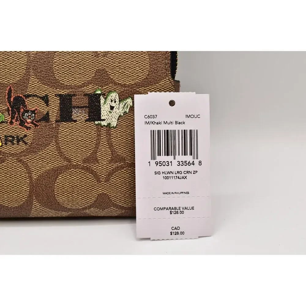 Coach HALLOWEEN Wristlet Bag Cards ID XL Phone Case Witch Bats Cat Pumpkin NEW